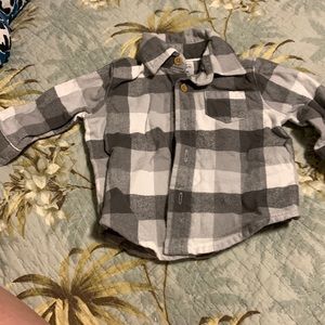 3 month long sleeve plaid shirt